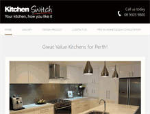 Tablet Screenshot of kitchenswitch.com.au